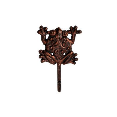 Iron Wall Hook - Wall Mounted Cast Iron Home Décor Single Hook (Frog)