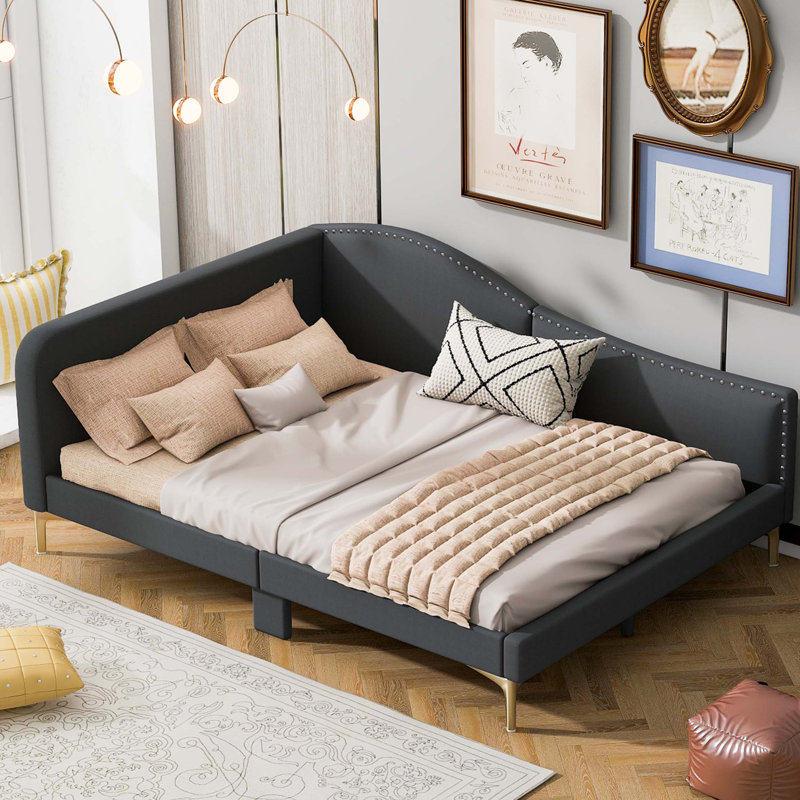 Ruthlene Upholstered Daybed Bed, Full/Double, Gray