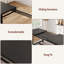 Ensemble de table de salle à manger pour 4-8, ensemble de 3 pièces extensibles 63 po avec 2 bancs rembourrés - Grande table de cuisine rectangulaire avec structure en métal pour économiser de l'espace dans les appartements-402582553