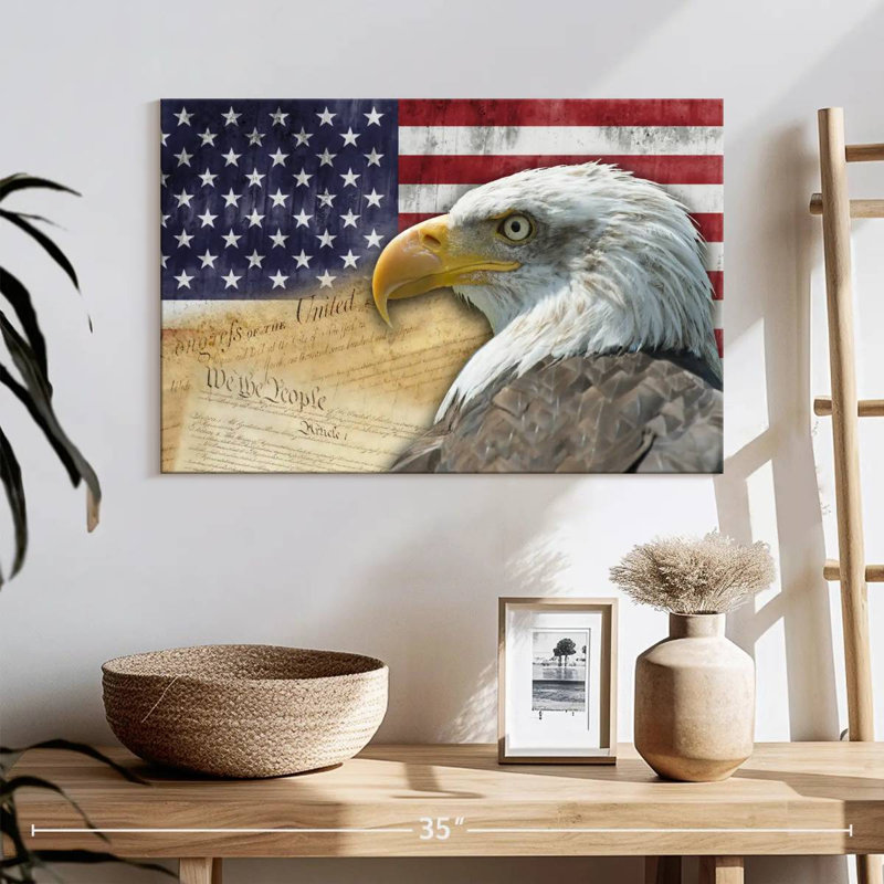 American National Eagle, 16" H x 24" W