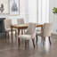 Chaise de salle à manger en rayonne en lin et flocage en lin-121093555