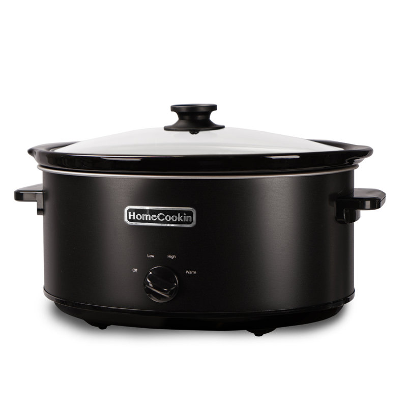 Mijoteuse ovale manuelle 7 pintes HomeCookin, Noir, 7 pte