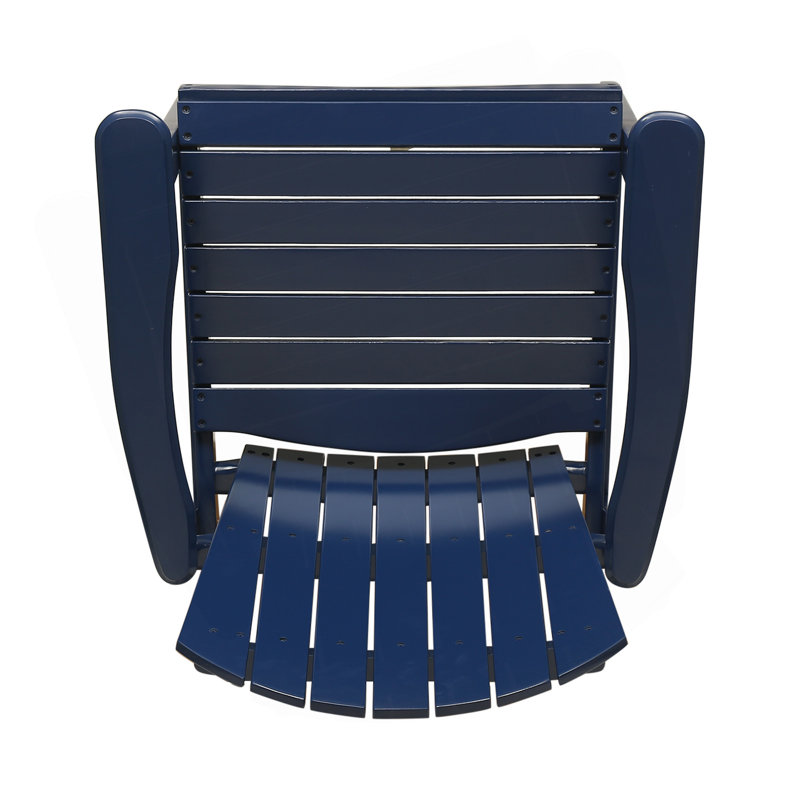 Outdoor Weather Resistant Acacia Wood Adirondack Dining Chairs (Set Of 2), Navy Blue