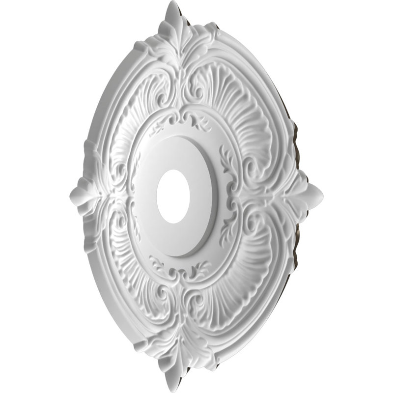 Attica Thermoformed PVC Ceiling Medallion, 22" H x 22" W x 1" D, Metallic Dark Bronze