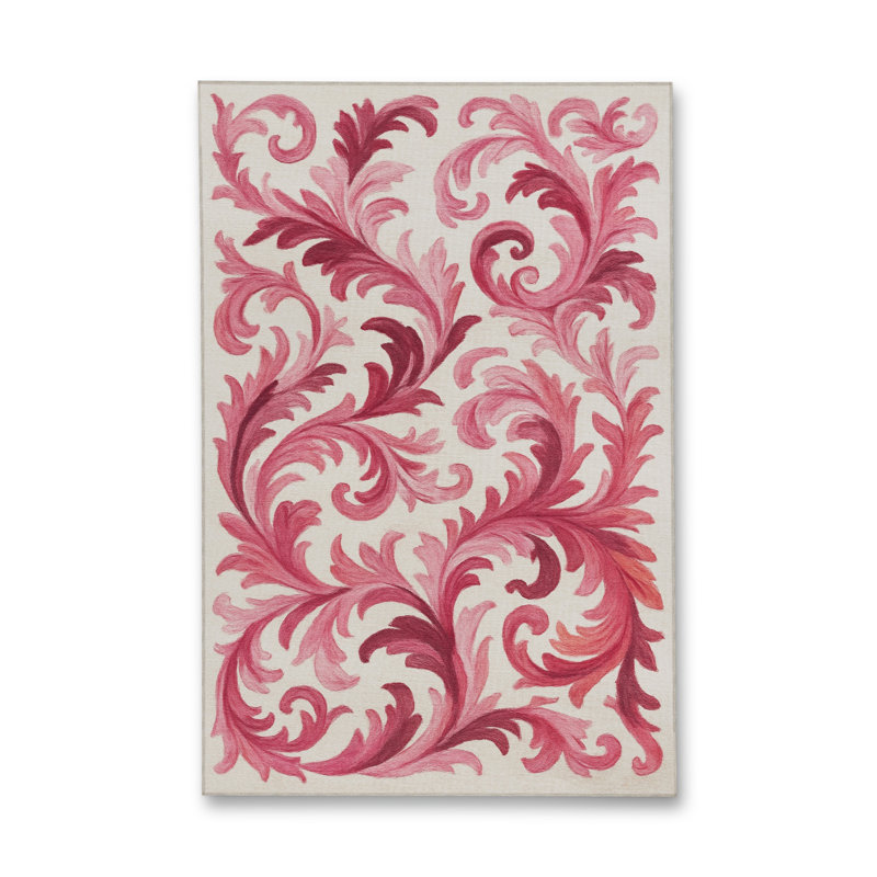 Tapis bleu tissé lavable rétro Mosso, 3'3" x 4'11"