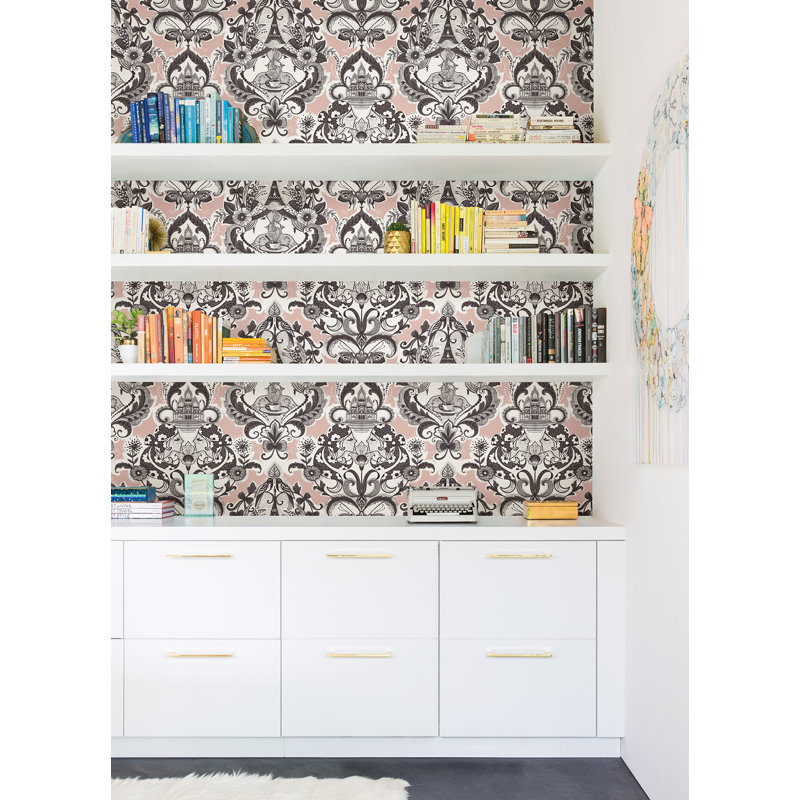 Rouleau de papier peint lisse L 27 pi x l 27 po Cheke Parisian, Rougir