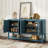 Elegant Retro Console Table/Storage Cabinet/Sideboard With Mirrored Doors-1696836277