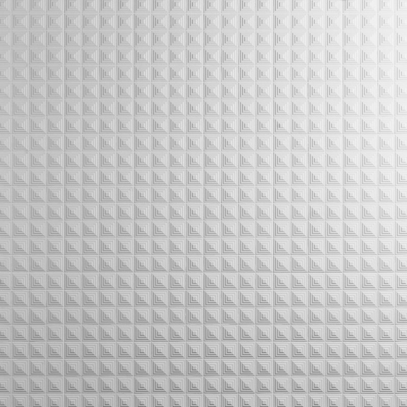 Kinzie 8x16 Pyramid 3D Matte Ceramic Tile, White