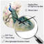 Geoffery Blue Ink Wash Peacock I - paon, horloges murales asymétriques en métal-108576864