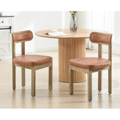 Chaises de salle à manger de style Mid-Century moderne avec dossier ergonomique incurvé
