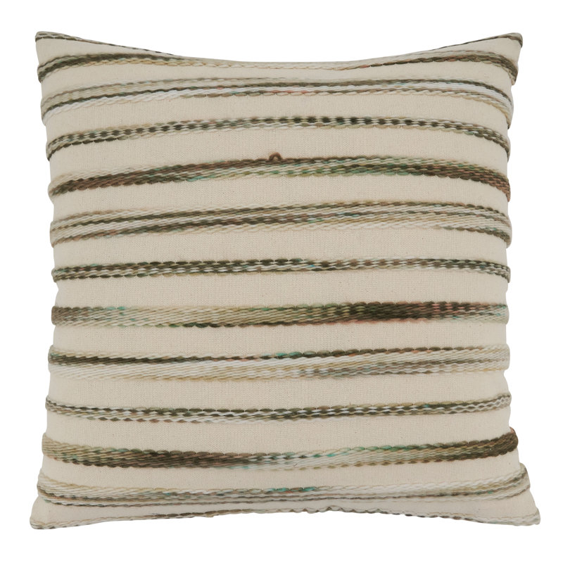 Ambrosia Collection Appliqued Cotton Blend Throw Pillow, Polyester/Polyfill