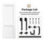 Panneau de porte entièrement assemblé, porte de grange coulissante, apprêt blanc, portes de placard en bois massif avec trousse de quincaillerie d'installation-131098468-131098472-131098479