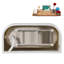 Baignoire autoportante en acrylique 47 ", plateau en bambou, drain Streamline-103682462