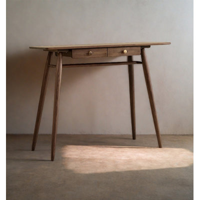 North American Black Walnut Double-Drawer Bar Table