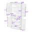 Armoire de cuisine avec 2 tiroirs, 6 tablettes de porte, 3 tablettes réglables et 3 tablettes coulissantes-1637657010