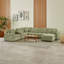 Canapé d'angle 5 places avec rangement intégré et porte-gobelets, revêtement en tissu chenille confortable-2119235336