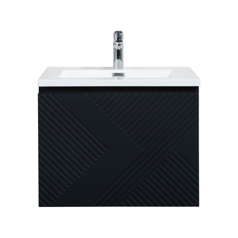 Meuble-lavabo simple mural 23,5 po Cressi