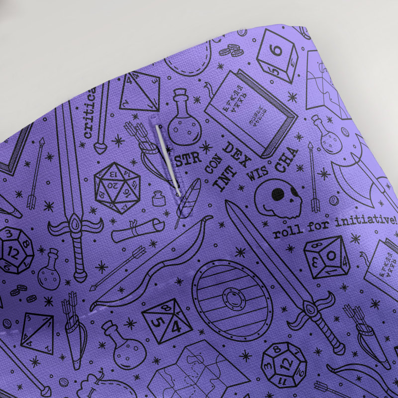 Rideau de douche simple classique RPG, Mauve / Bleu / Noir