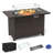 42 Inch Patio Rattan Propane Fire Pit Propane Gas Fire Pit Table W/ Wind Guard-521317540
