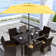 Helland 6' 6" x 6' 6" Square Market Umbrella with Base