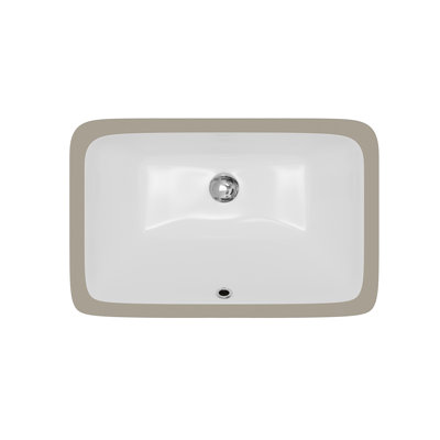 Lavabo de salle de bain encastré en porcelaine vitrifiée blanc Karran 20-7 / 8 "