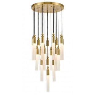 Luminaire suspendu grappe 19 lumières Fusion