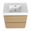 Meuble-lavabo de 30 po avec lavabo simple, meuble-lavabo encastré avec tiroir double, meuble-lavabo sur pied autoportant, bois d'ingénierie-115916232