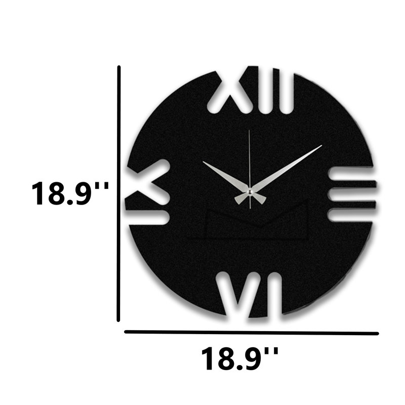 Metal Round Roman Numerals Wall Clock