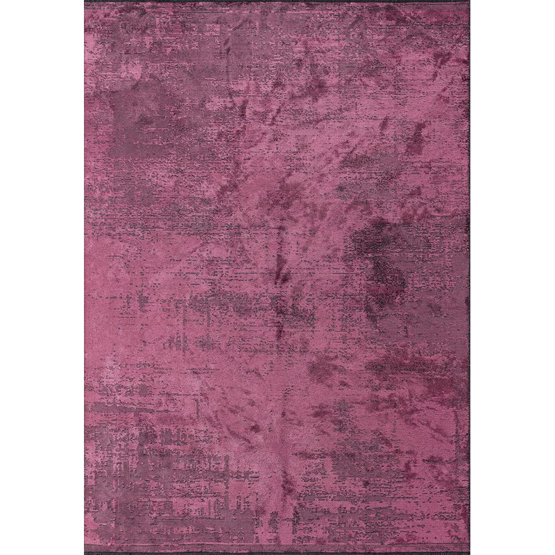 Deannette Abstract Hand Loom Indoor / Outdoor Area Rug, Rectangle 5'3" x 7'7"