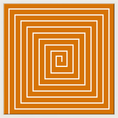«Homage to Stella - Orange» par David Phoenix - cadre flottant, impression sur toile