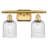 Brysin 15" W 2-Light Dimmable Metal Vanity Light with Glass Shades-848961672-844129629