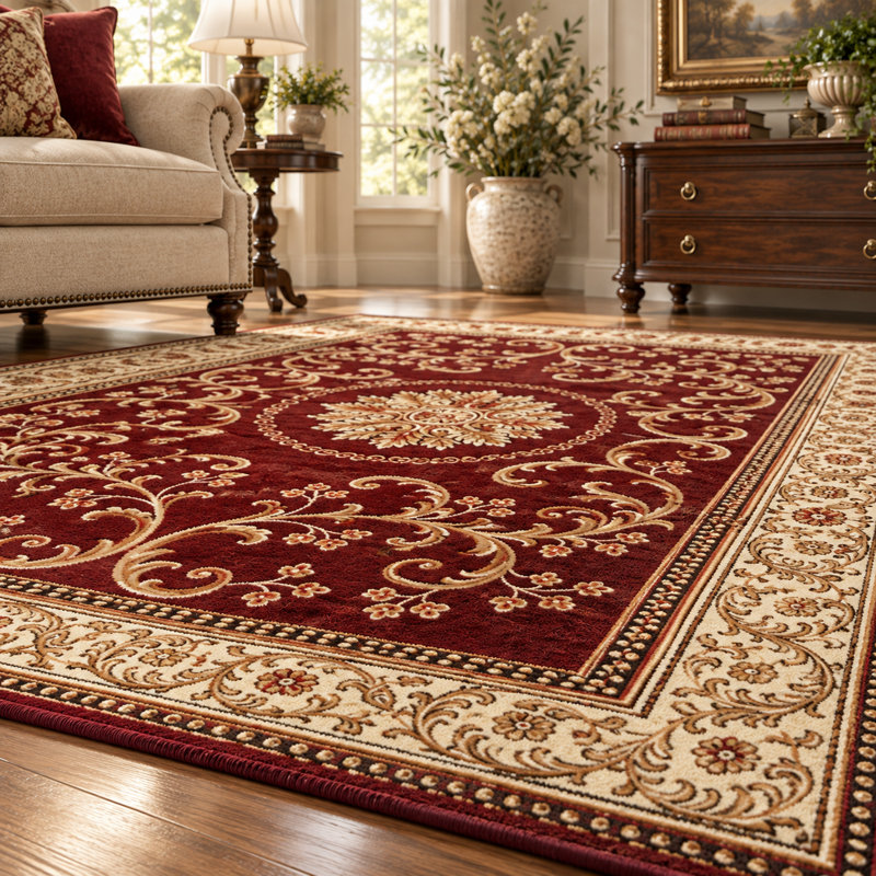 Tapis bourgogne, Rectangle 5 pi 5 po x 8 pi 3 po