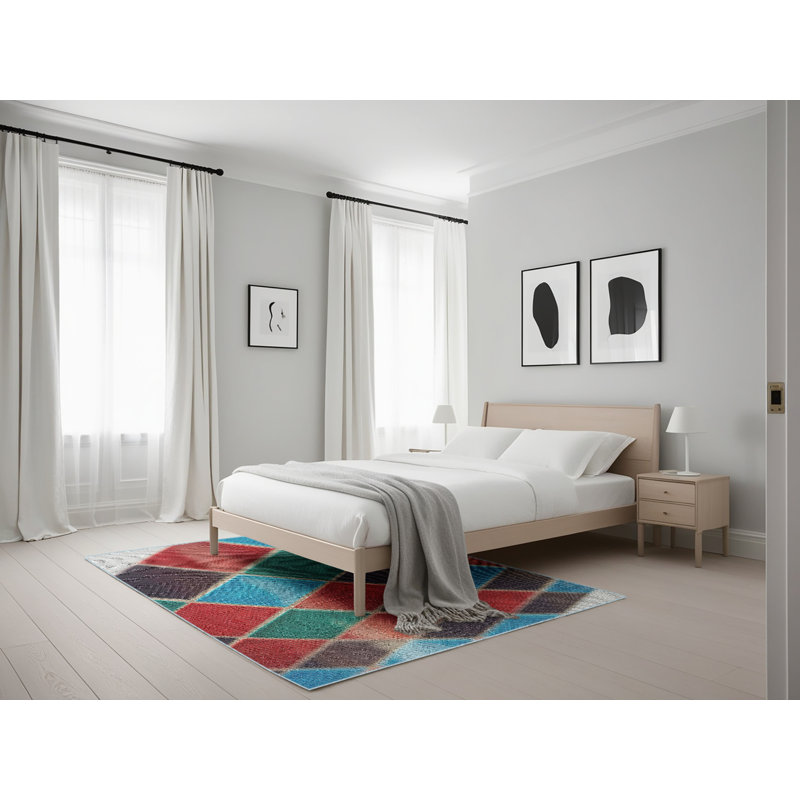 Ryckman Geometric Indoor Rug, Rectangle 5' x 7'