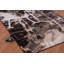 Brun foncé abstrait/tapis décoratif crème-21170748