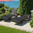 2‑Set Outdoor Chaise Lounge with Pull‑Out Side Table & 5‑Position Adjustable Backrest-547932152