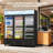 Commercial Beverage Refrigerator, 38.9 Cu.Ft. 3 Glass Door Display Refrigerator with 360° Circulation Cooling, Frost-Free, Soft LED Light, Adjustable Shelves Beverage Refrigerator Cooler-126124531