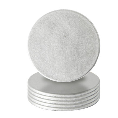 Argon Tableware - 10cm Melamine Coasters - Set of 6 - Metallic Finish