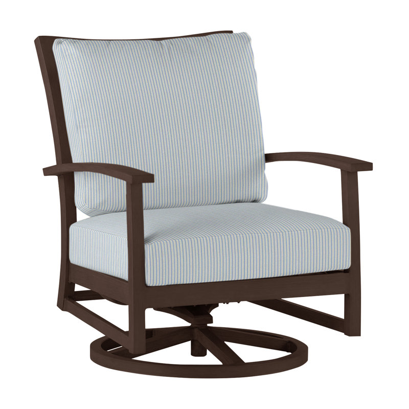 Charleston Patio Lounge Chair with Cushions, Oyster, Rollo Lace, Welt + Standard Fill