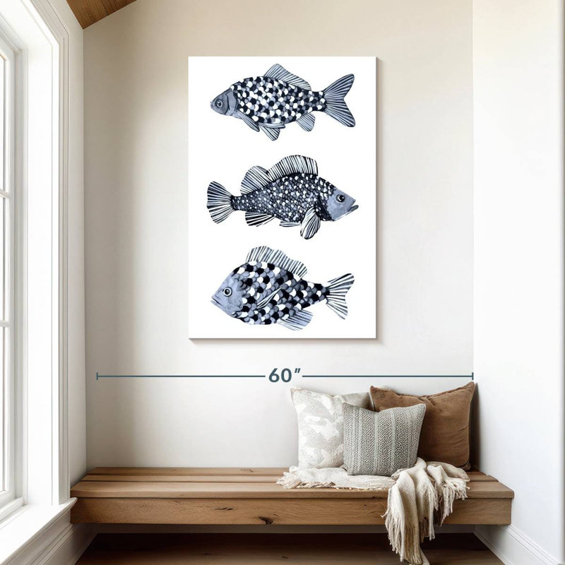 Brampt Blue Fish II, 45" H x 30" W