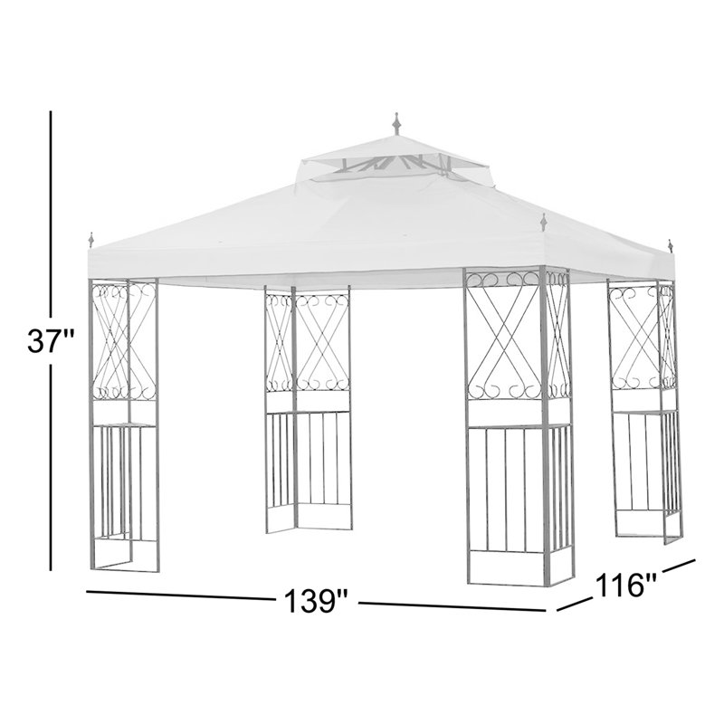 Housse de remplacement pour pavillon de jardin Parlay Scroll SEULEMENT, Cinabre, Tissu Riplock 350