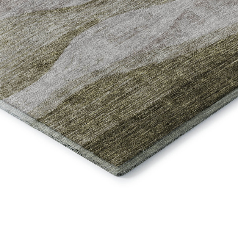 Premium Machine Washable Krause AMF1141 Swirls Rug, Rectangulaire 8 pi x 10 pi