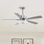 Ventilateur de plafond à DEL à intensité variable de 52 po à 6 vitesses avec lumière et télécommande, 3 lumières de couleur, moteur à courant continu réversible, pales de bois à double face, tiges de 4 po / 10 po-121085234