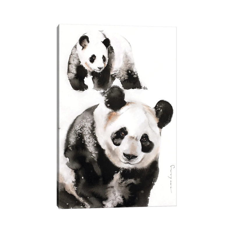 Panda Pair by Soo Beng Lim - Gallery-Wrapped Canvas Giclée on Canvas, Wrapped Canvas, 66.04 cm H x 45.72 cm W x 3.175 cm D