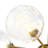 Eclectic Modern 7-Light Dimpled Glass Sphere Chandelier
