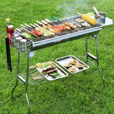 Dakota Fields Kuzey 95cm W Charcoal Grill