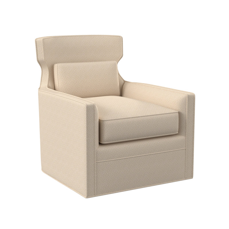 Whitney Swivel Armchair, Filigree Ivory 100% Polyester