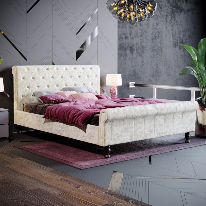 Barr Upholstered Bed, Oyster, Kingsize (5')
