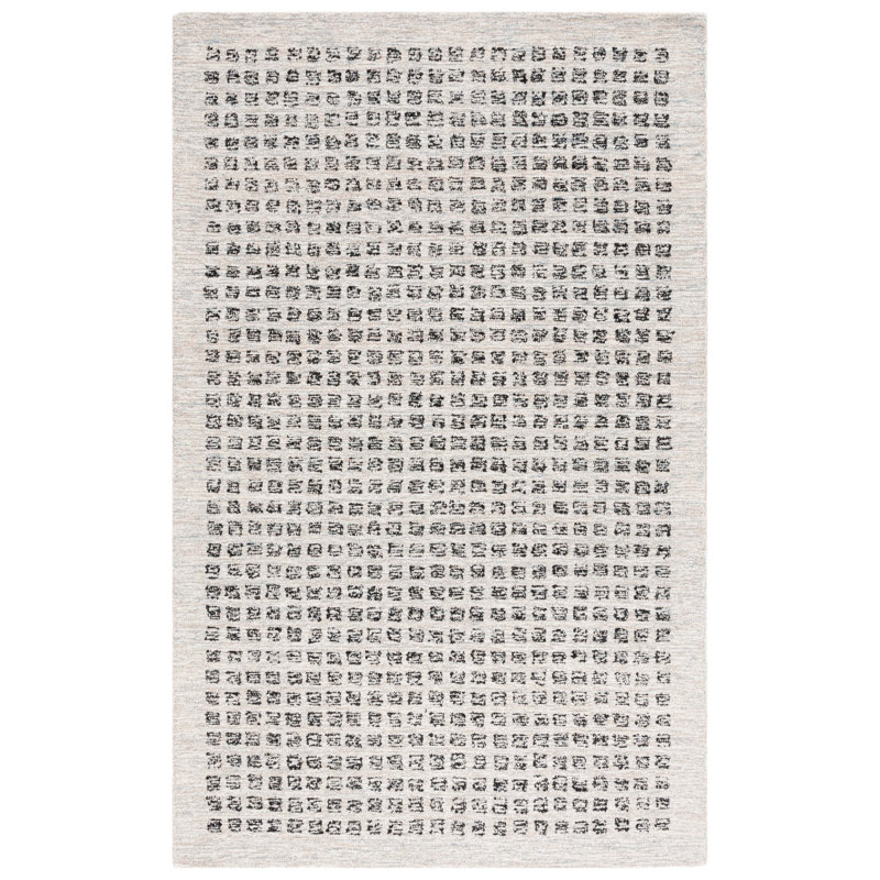 Sikira Hand Tufted Wool Pile Abstract Rug, Rectangle 5' x 8'