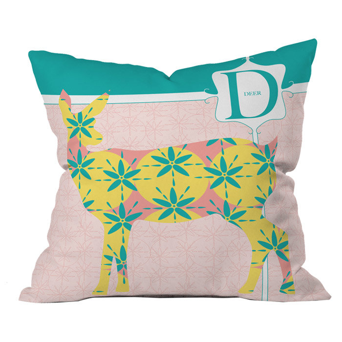 Coussin décoratif d’extérieur cerf jennifer hill miss