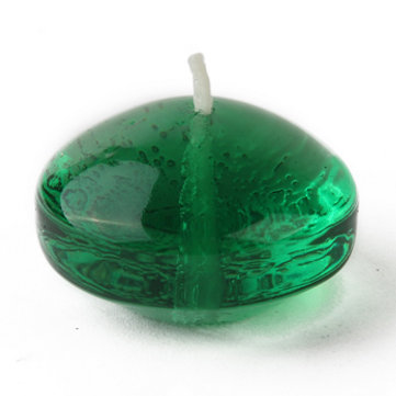 Bougie flottante transparente sans gel, Vert forêt